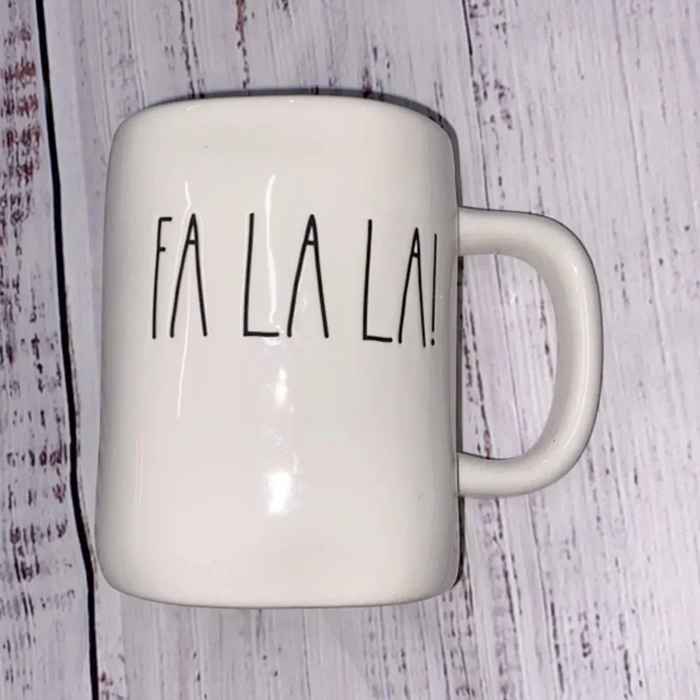 RAE DUNN Falalala ceramic Christmas mug